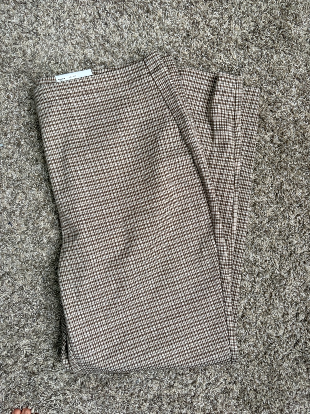 croft & barrow Brown Plaid Chinos